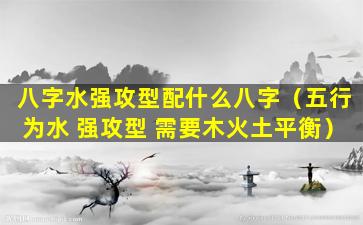 八字水强攻型配什么八字（五行为水 强攻型 需要木火土平衡）